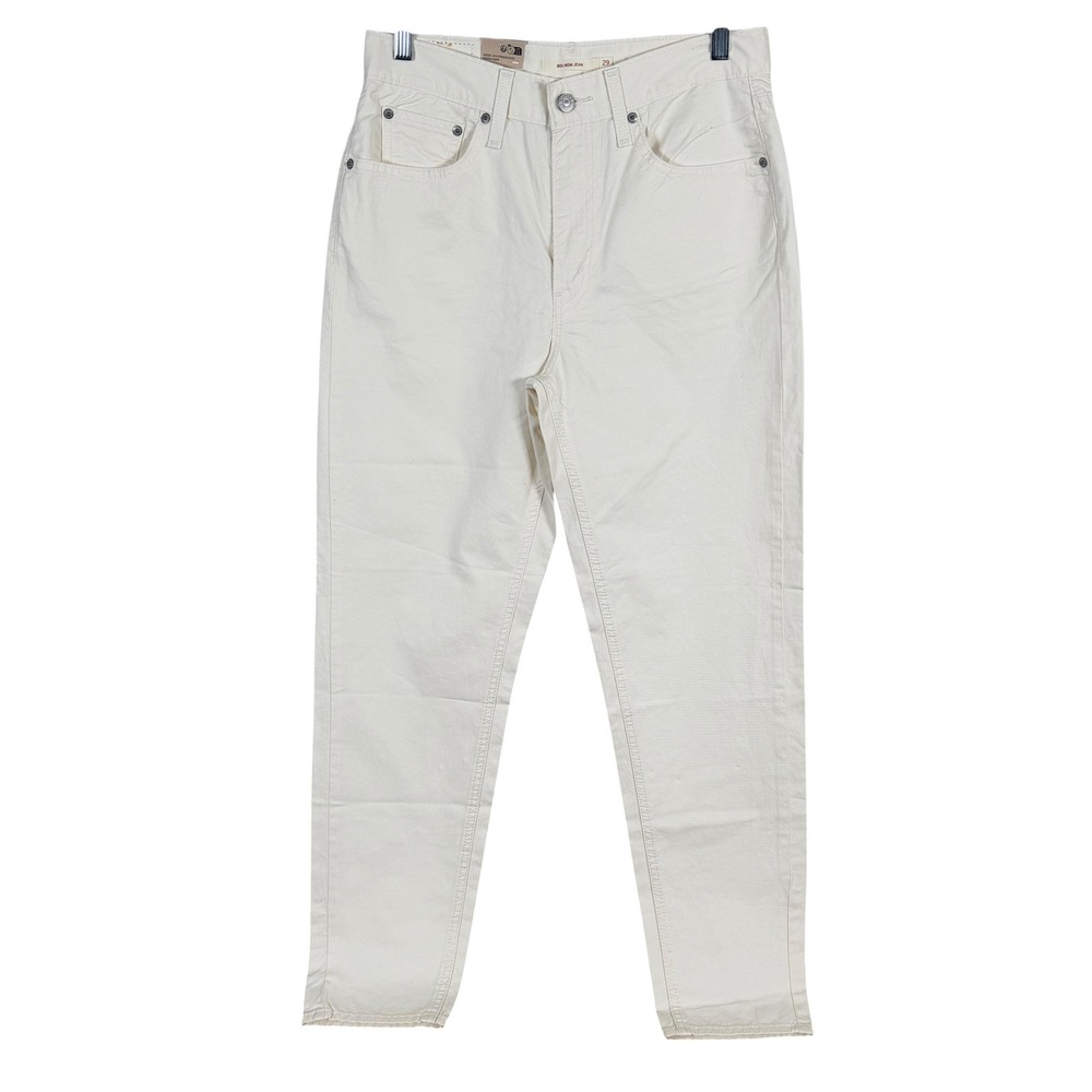 Levi's 80s Mom Jeans Womens 29 Cream High Rise Tapered Leg Cotton Denim NEW read
